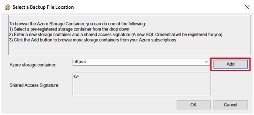 Select a BAckup File Location